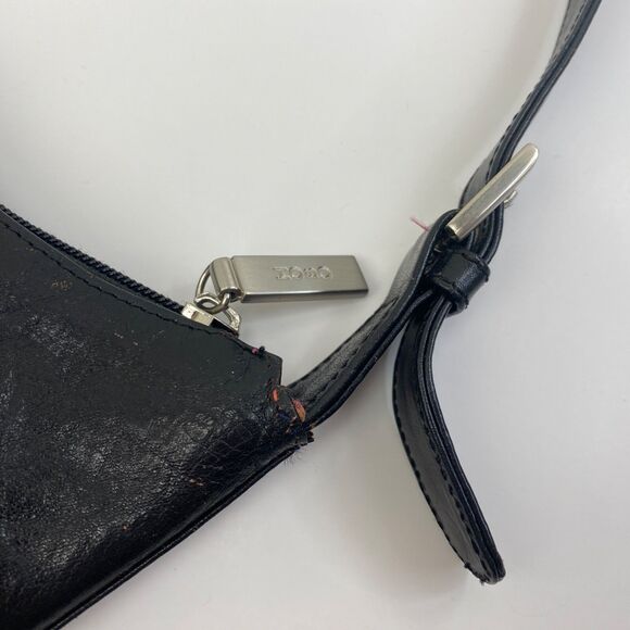 Black Leather Boho Shoulder Hand Bag Purse Pockets Boho Goth Career Travel Work - Picture 4 of 13